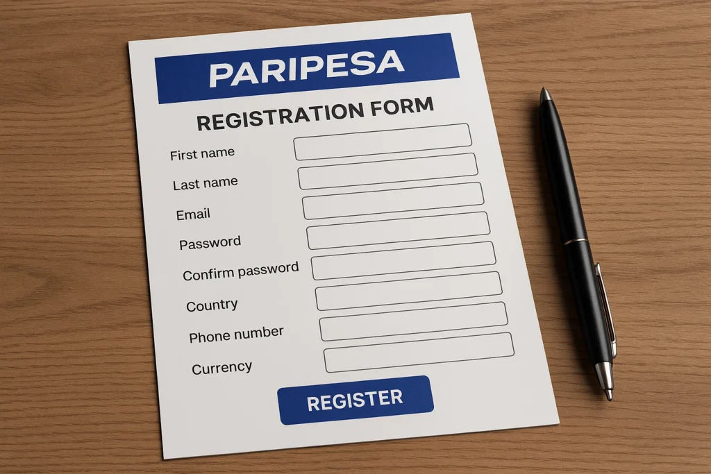 paripesa registration form